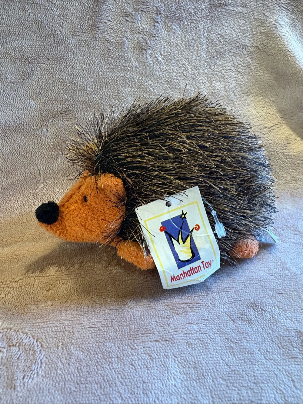 VTG 2004 Manhattan Toy Lil Critters Hedgehog Plush Rare Tinsel Quills HTF NWT